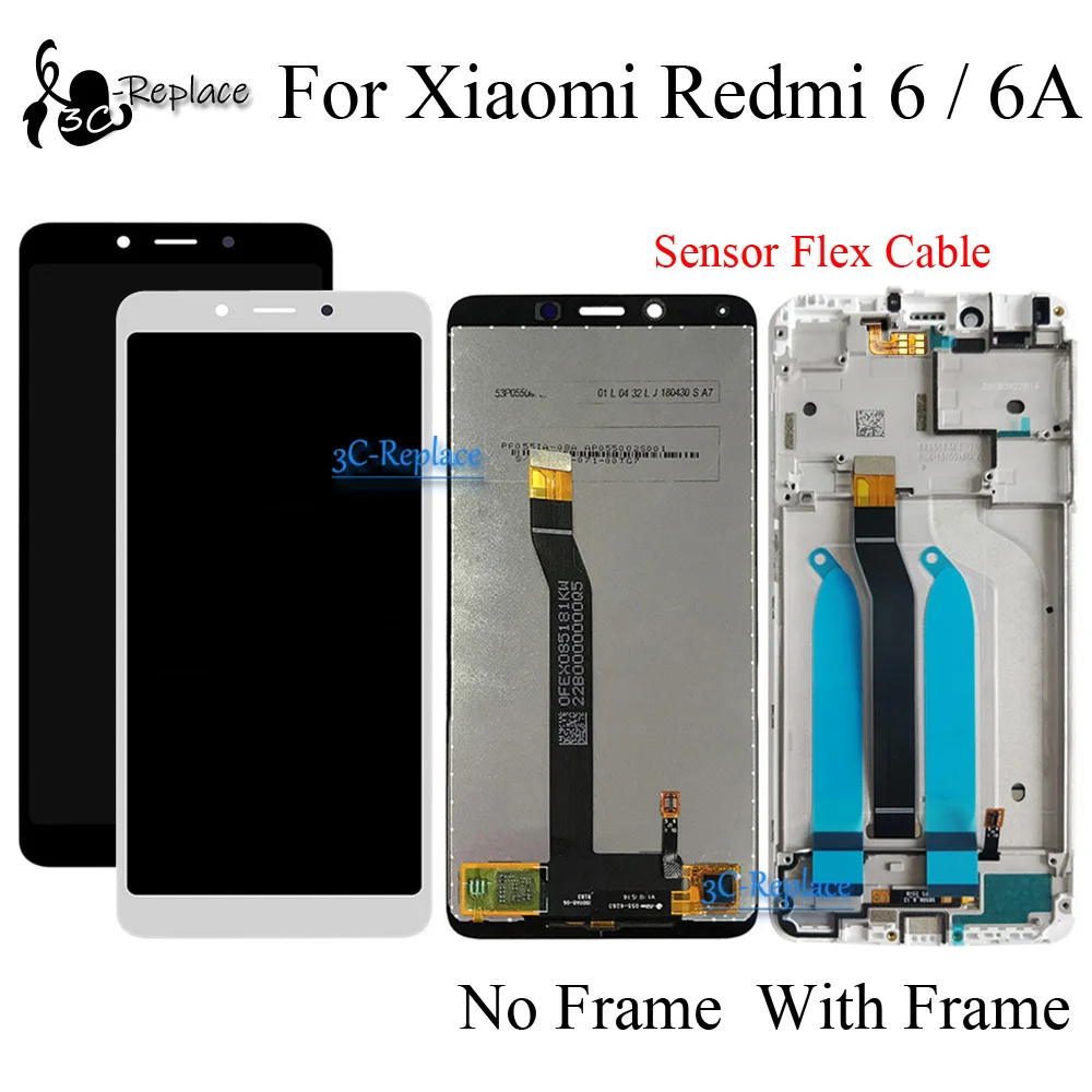 5,4 дюймов для Xiaomi redmi 6A ЖК-дисплей кодирующий преобразователь сенсорного экрана в сборе сменная рамка для Xiaomi redmi 6 глобальная версия
