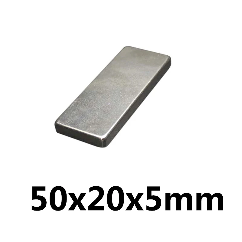 1 шт. Высокое качество 50x20x5 мм супер сильный Нео неодимовый магнит 50*20*5 Магниты |