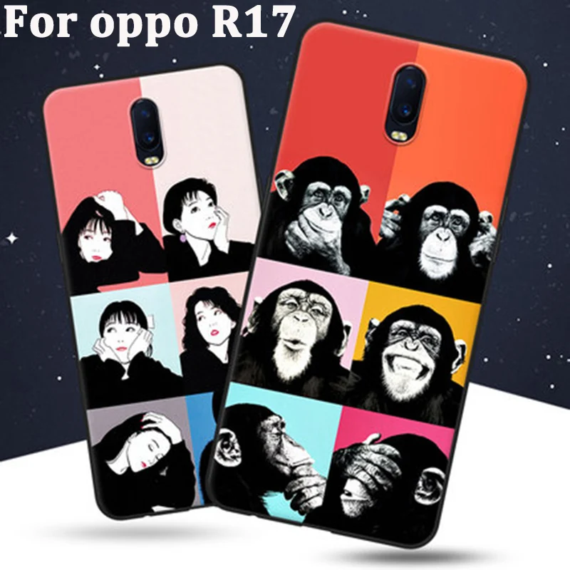 Чехол для oppo R17 Модный милый мультяшный Мягкий силиконовый чехол телефона oppoR17 защитный R 17|Бамперы| |