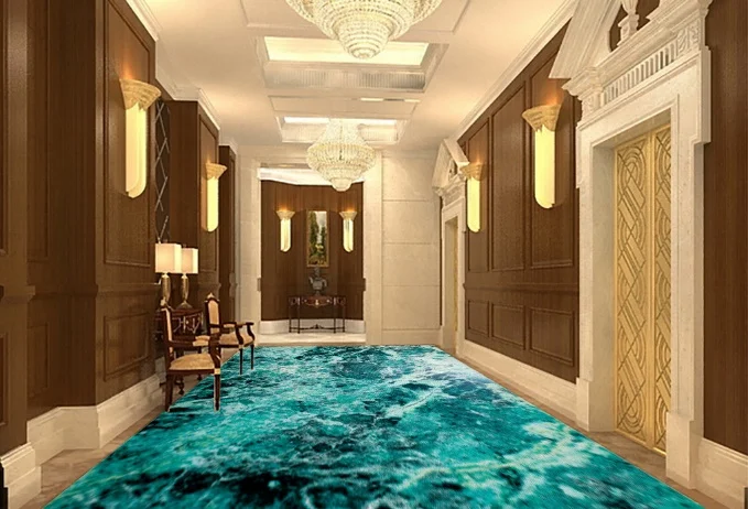 

[Self-Adhesive] 3D Water Ink Texture 4 Non-slip Waterproof Photo Self-Adhesive Floor Mural Sticker WallPaper Murals Print Decal