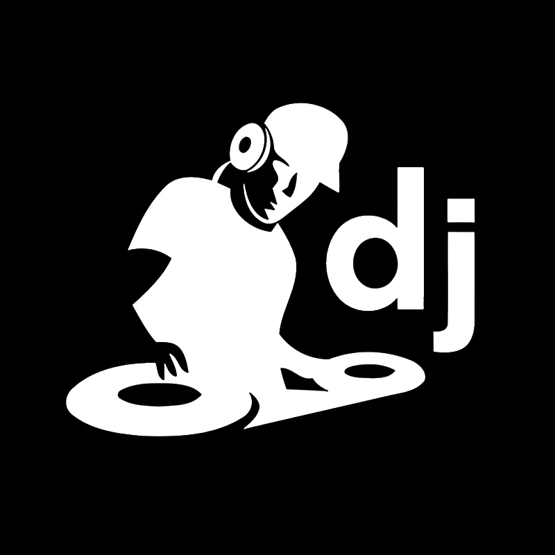 Музыкальный клуб DJ отражающий персонализированный автомобильный стикер 14*11 5 см