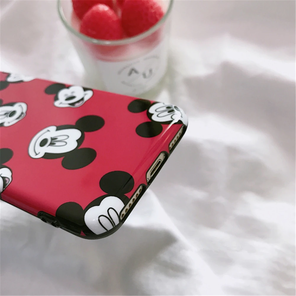Cute Mickey Mouse Phone Case For iPhone 7 case Cartoon Donald Duck and Daisy Lovely Cover Plus Glossy Soft TPU |