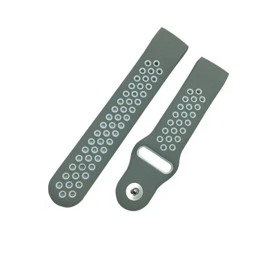 Gray-White S Подходит для fitbit charge3 Двухцветный силиконовый сменный ремешок дышащий - Цвет ремешка: Gray-White S
