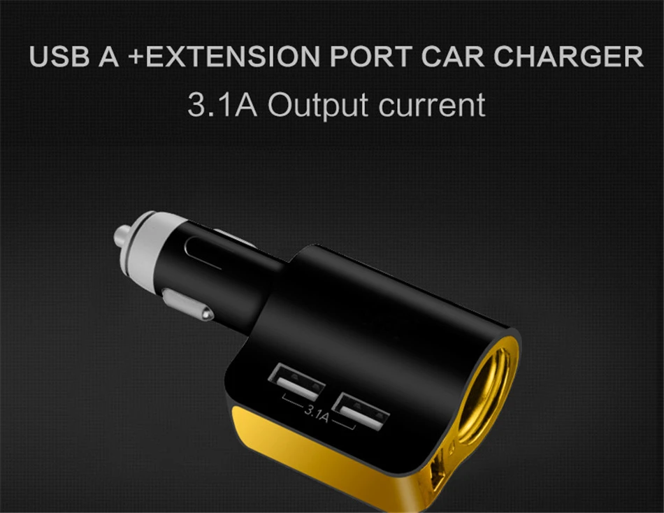 QGeeM 3 USB Автомобильное зарядное устройство 3.1A DC5V прикуриватель адаптер для автомобильного рекордера samsung Xiaomi iPhone зарядное usb-устройство для планшета