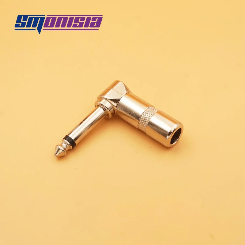 

Штекер smonsy 100 шт./лот (1/4 дюйма) 6,5 мм, Прямоугольный штекер TRS 6,35 мм, аудиоразъем, паяльный соединитель