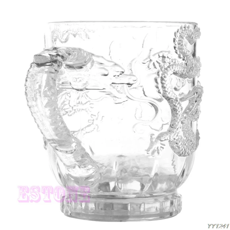 Стеклянные пивные кружки Dragon светодиодный Индуктивный Радужный цвет мигающий