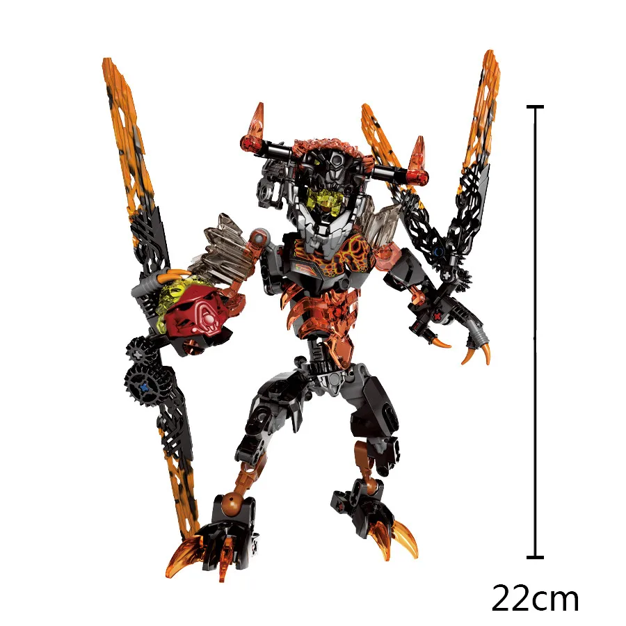 BIONICLE 118 шт 22 см Лава Фигурки зверей Модель Строительный блок кирпичи
