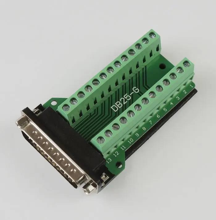 

Free shipping DB25 male 25 Pin Port Signals Breakout Board Screw terminals adapter plate