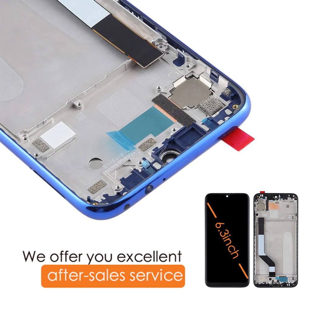 6 3 &quotдля Xiaomi Redmi Note 7 Pro ЖК-дисплей с рамкой кодирующий преобразователь сенсорного