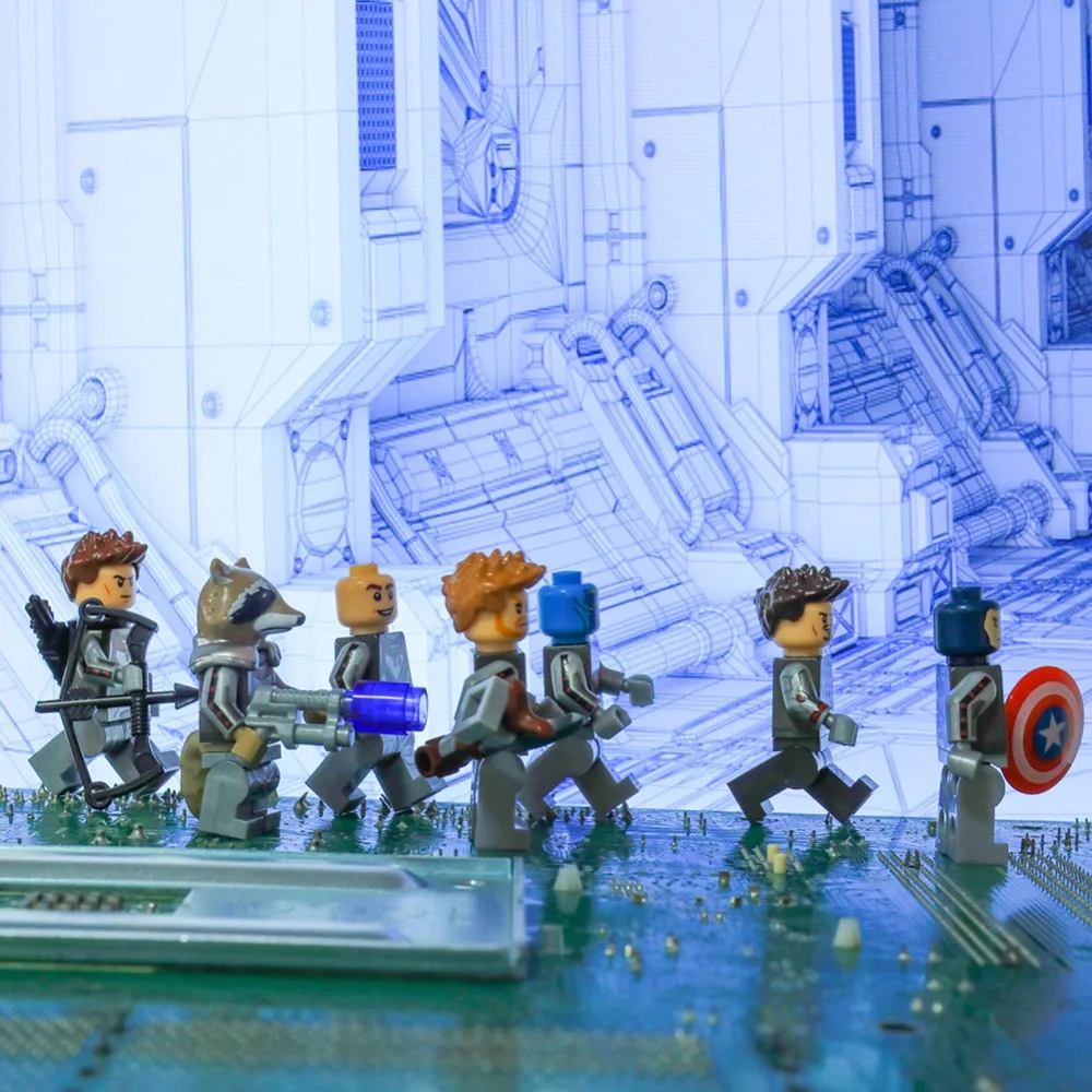 Капитан Марвел Мстители 4 Endgame танос Халк Железный человек Grout анти мех