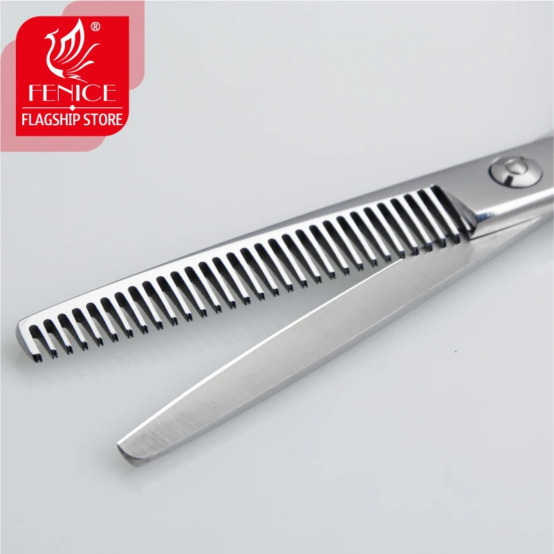 Профессиональные японские ножницы Fenice 440c для левой и филировочной стрижки 6 0