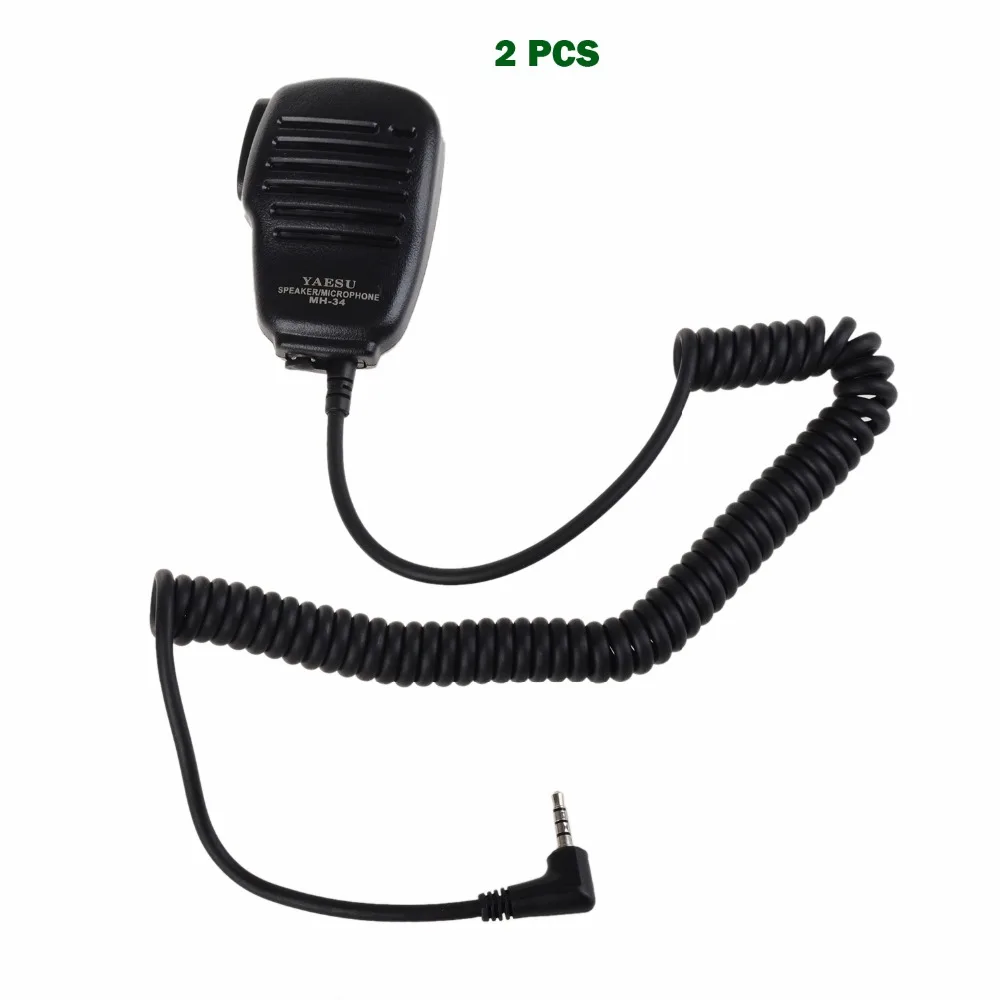 2 шт. для Yaesu MH 34B4B микрофон зажим 3 5 мм наушники аудио разъем плечо PTT колонка VX 3R
