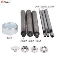 7pcs metal snap buttons fix tools leather craft tool repair punching hole fastener kit for diy snap buttons set 3064067050