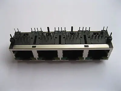 10 шт. RJ45 модульный PCB Jack сети 56 8 P w/светодиодный 4 Порты Новая горячая распродажа |
