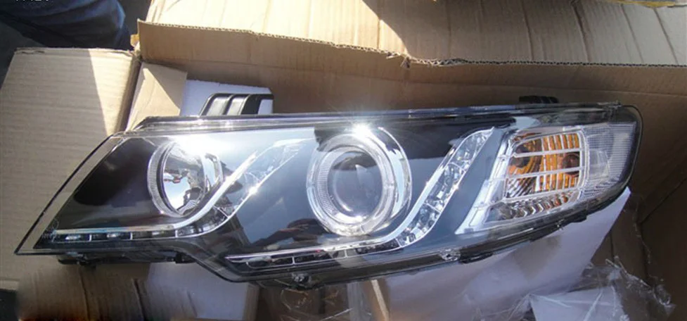 2 шт. автомобильный головной светильник для KIA Forte 2009 2010 2011 2012 головной светильник s Cerato светодиодный DRL ходовой светильник s Bi-Xenon луч противотуманный светильник авто