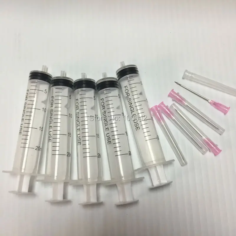 

YOTAT 5 x 20ml syringes with needle for CISS or refillable cartridge suitable ink oil grease glue