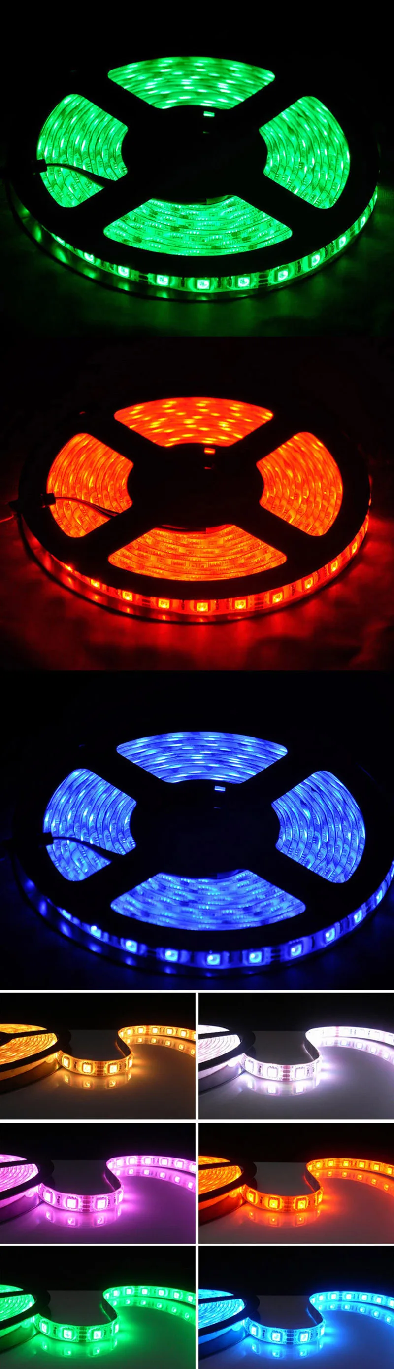 20 цветов RGB Светодиодная лента 220 В светильник 5050 2835 10 м 5 м 20 м светодиодный светильник rgb светодиодный s Лента Диодная лента гибкий контроллер адаптер 12 в комплект