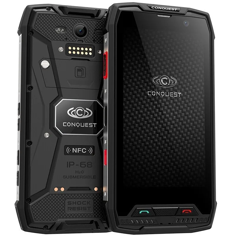 Черный Conquest S11 7000 мАч NFC OTG IP68 Ударопрочный 4G Смартфон Android 7,0 4 Гб ОЗУ 64 Гб 128 Гб ПЗУ мобильные телефоны прочный мобильный телефон - Цвет: Черный
