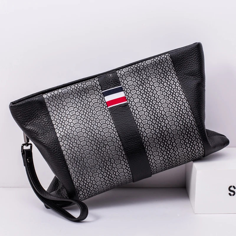 BAQI Brand Men Handbags Genuine Leather Cowhide High Quality Coin Purse 2019 Fashion Men Wallets Clutch Bag Casual Card Holder