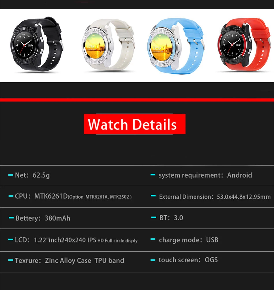 Stepfly SM08 Смарт-часы 1,22 дюймов полный круглый дисплей 2G один nano sim bluetooth Смарт-часы