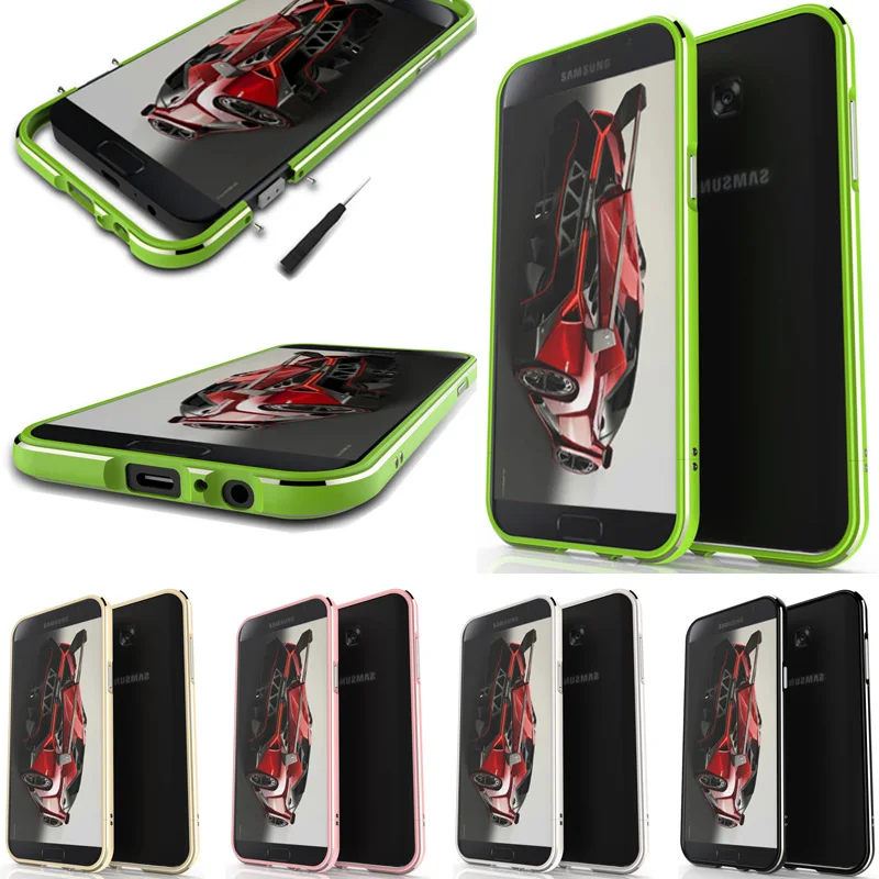 Для samsung a5 2017 бампер case роскошный металлический каркас с винты чехол для galaxy a520 5.2