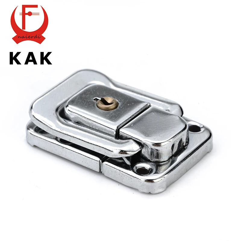 

KAK J402 Cabinet Box Square Lock With Key Spring Latch Catch Toggle Locks Mild Steel Hasp For Sliding Door Window Hardware