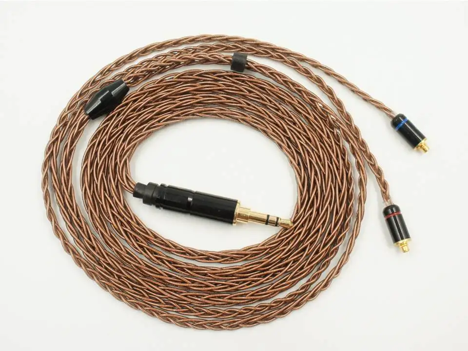 LZ A4 A5 MMCX 8 Core 6N один Кристалл Медь наушники для аудиофилов IEMs Обновление кабель шнур для Shure LZ UE Westone DN2002 Fidue