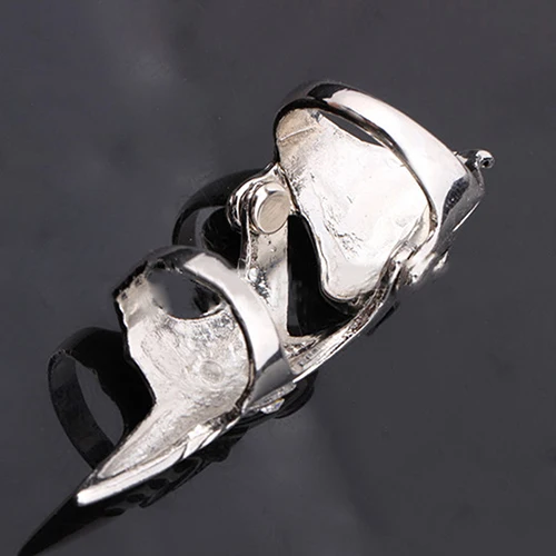 New Arrival Men's Fashion Gothic Punk 2 Steps Skull Joint Knight Finger Titanium Steel Ring | Украшения и аксессуары