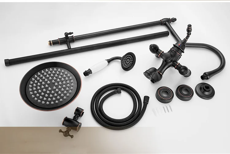 Набор для душа Senducs 1 набор черный бронзовый душевой Душевая система с твердой