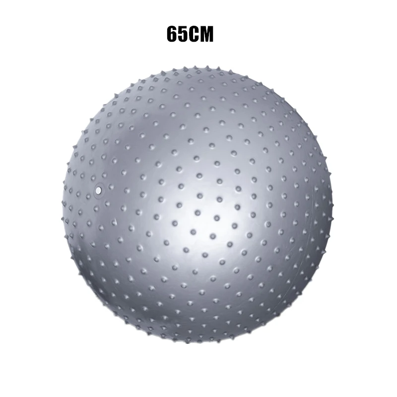 65CM Grey Спортивные мячи для йоги, сообщение, фитнес-зал, фитбол для баланса, упражнений, пилатеса, тренировки, колючий Массажный мяч, 55 см, 65 см, 75 см, 85 см - Цвет: 65CM Grey