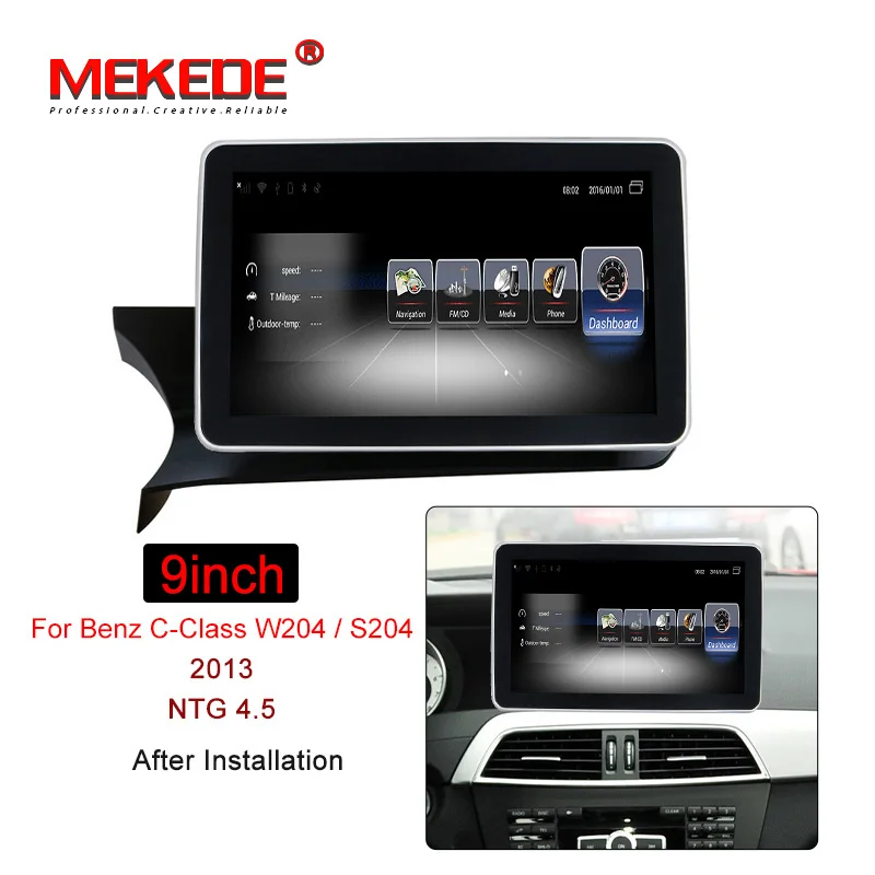 NTG 4.5 MEKEDE 4G LTE 3 ГБ ОЗУ " Android 7,1 автомобильный мультимедийный плеер для Benz C-Class W204 S204 2011-2013 wifi BT поддержка 4G sim-карты - Цвет: NTG 4.5