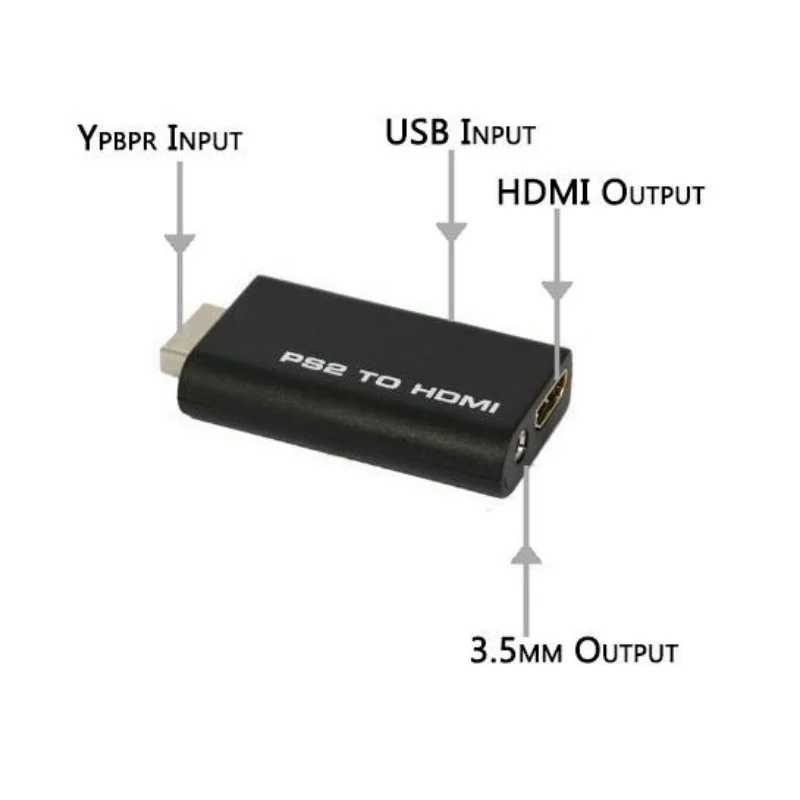 PS2 в HDMI конвертер HD линейный аудио адаптер AV вход видео/аудио сигналы выходной