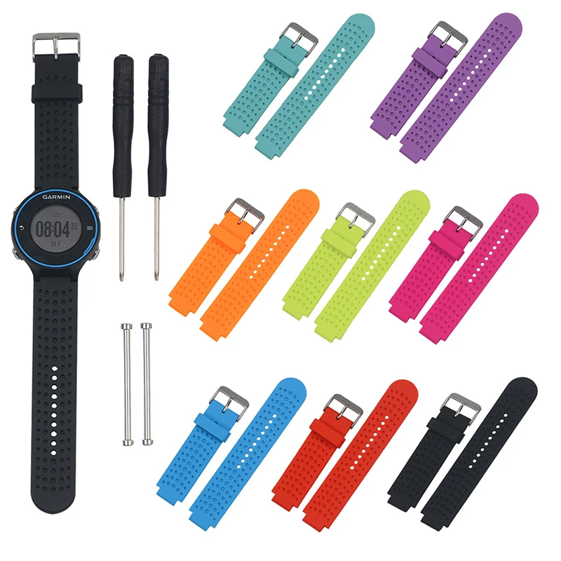Ремешок силиконовый сменный для Garmin Forerunner 220 230 235 630 620 735 подход S20 S5 S6