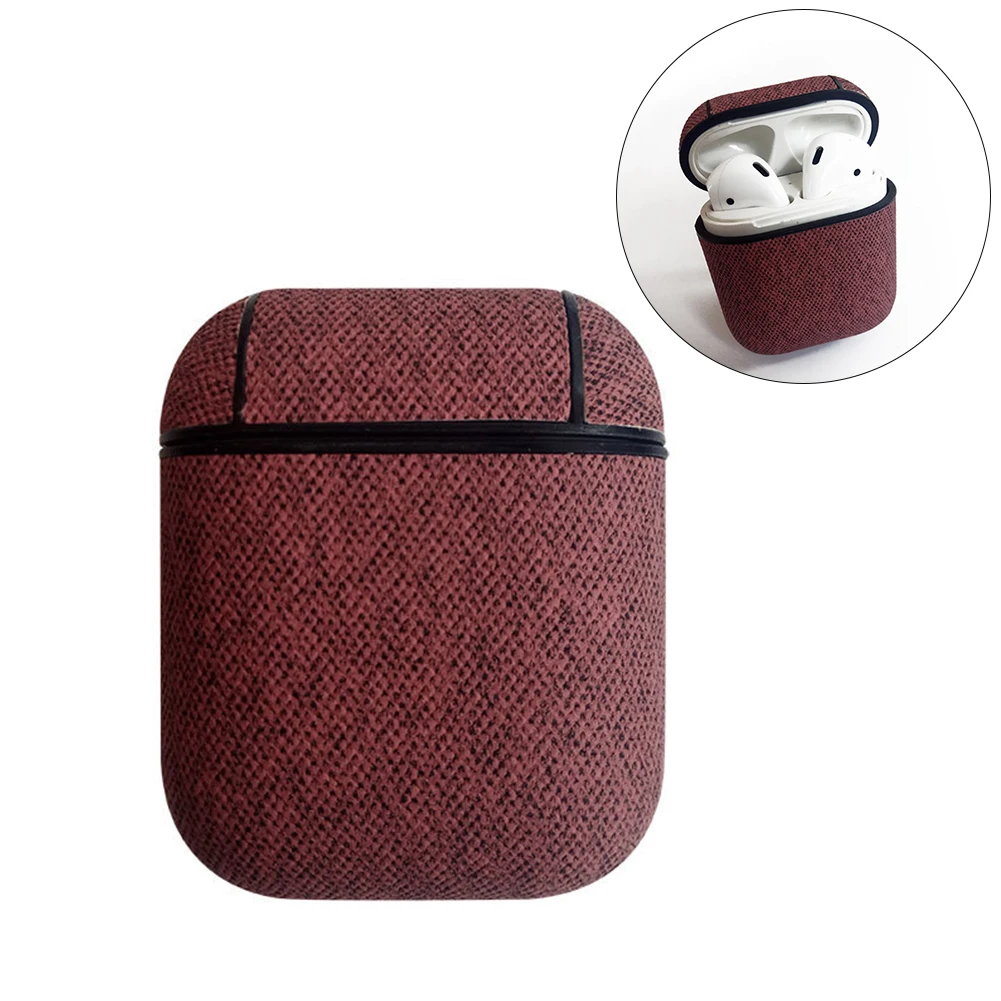 Кожаный чехол для наушников из искусственной кожи с Bluetooth Airpods тонкий