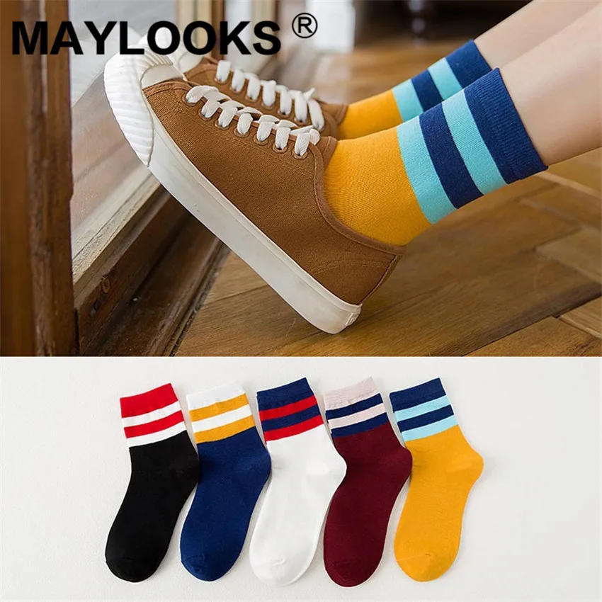 Maylooks хлопковые носки женские осенние новые японские Ретро колледжа ветер хлопок