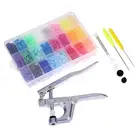 Пластиковые кнопки петельки инструмент с застежками плоскогубцы Набор для одежды пошив пальто Рукоделие-DIY ручной работы (цветочный органайзер)