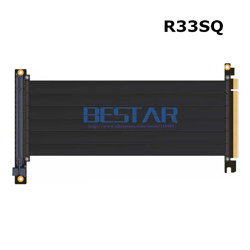 

Riser PCI-E x16 To x16 graphics card upright Riser Extension ribbon Cable For Alpha 550RGB 330 Water cooled Tower case PCIe 16x