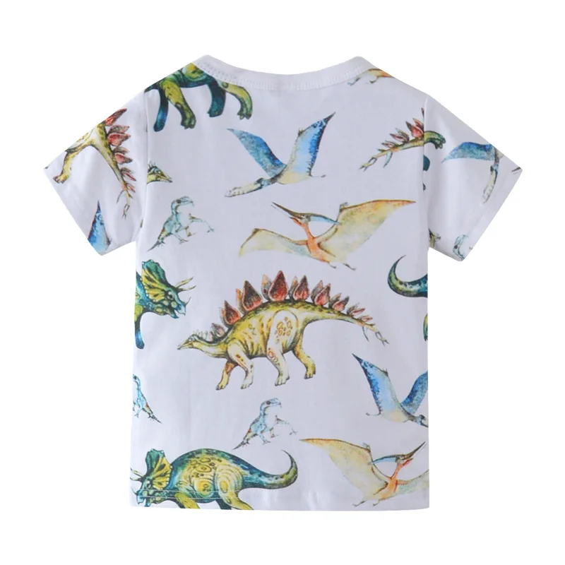 Детская летняя хлопковая Футболка AD Dinosaur для мальчиков и девочек | Мать ребенок
