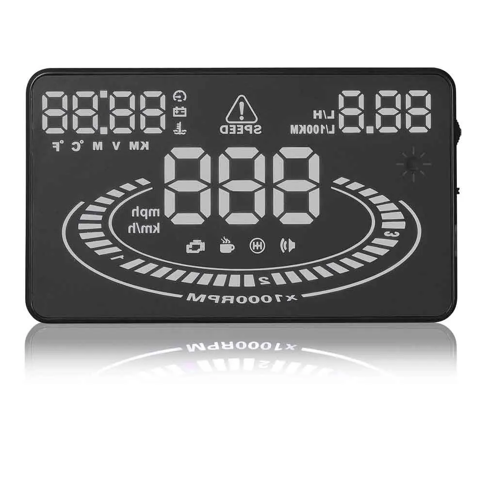 New Multi-function 5.5 Inch HUD Car Head Up Display Auto Projector Over Speed Alarm 2D Vision Reflection OBD2 Interface | Автомобили и