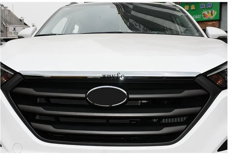Подходит для HYUNDAI TUCSON TL 2015 2016 2017 хромированный передний капот решетка гриль губы