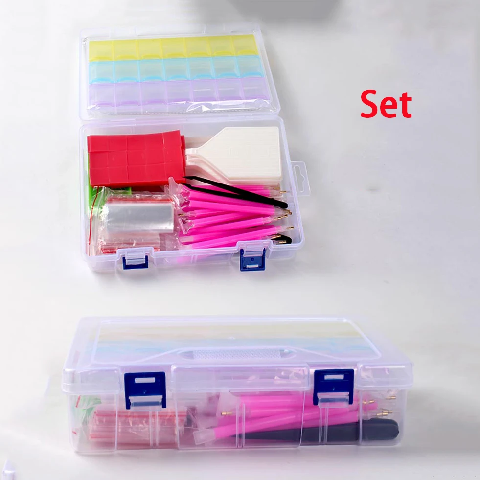 38/119/209pcs/set Diamond Embroidery Accessories 5D DIY Diamond Painting Cross Stitch Tools Full Kits Rhinestones Boxes Cases images - 6