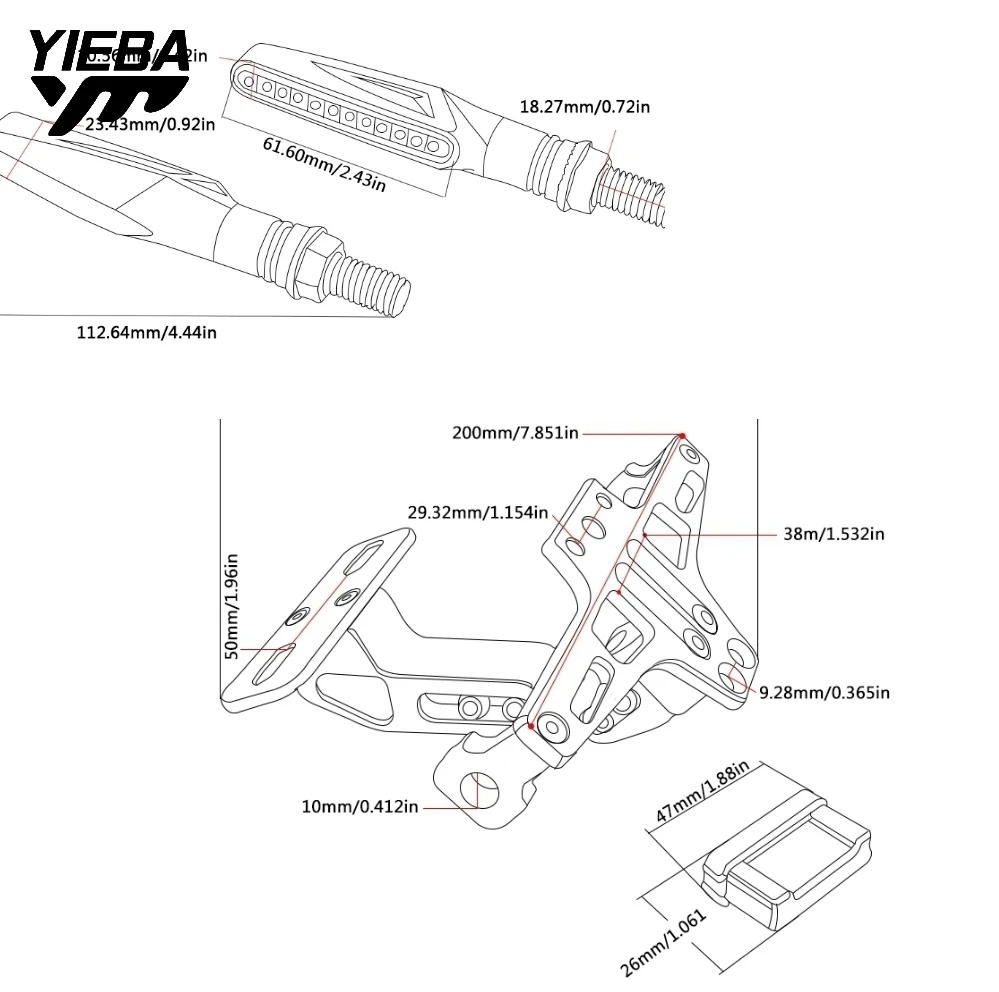 Для KAWASAKI ZX6R ZX636R ZX6RR SUZUKI GS500E GS500F SV650 RC8 / R кронштейн для номерного знака мотоцикла