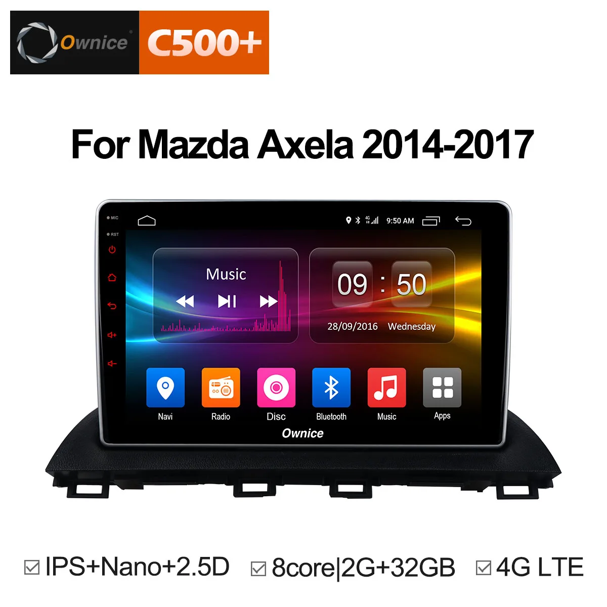 Ownice C500 + G10 Android 8 1 Octa Core автомобильный радиоприемник 2 din gps Navi для Mazda 3 Axela 2014 2015 2016 HD