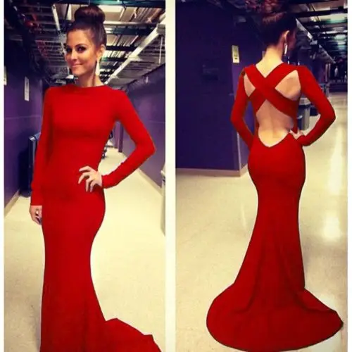 

Sexy Women Bandage Slim Fishtail Party Evening Long Dress