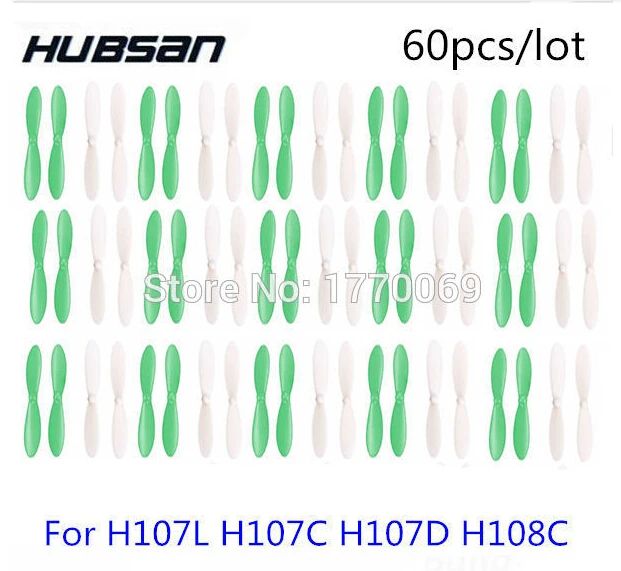 Квадрокоптер Hubsan X4 15 комплектов 60 шт. винты квадрокоптера H107L H107C H107D JXD385 с лезвием