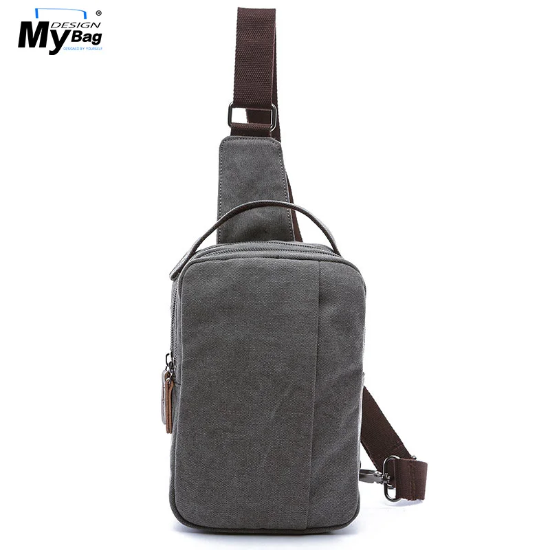 Дизайн черт портфель Для мужчин Холст Груди Сумка для переноски Портативный