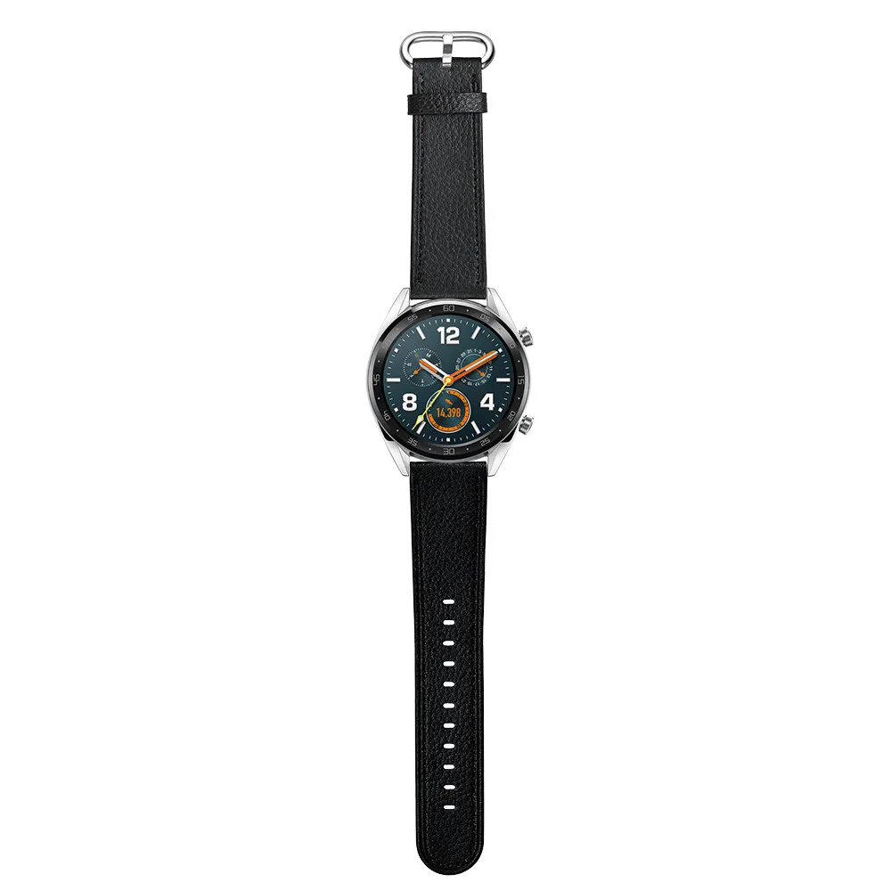 22 мм ширина кожаный ремешок для часов huawei GT/Watch Magic для samsung Galaxy 46 мм/Galaxy Активный ремешок браслет на запястье
