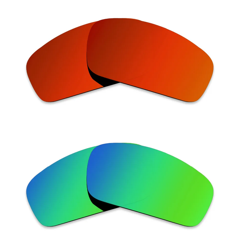 2 пары поляризованных солнцезащитных очков Glintbay Сменные линзы для Oakley Monster Pup Fire Red