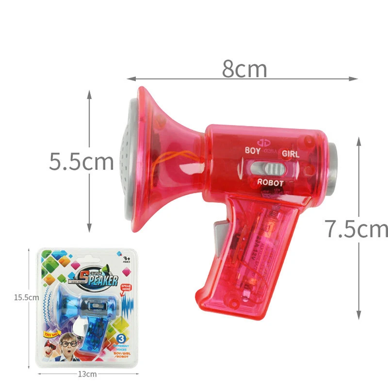 

Funny Multi Voice Changer Horn Funny Walkie Talkie Amplifier 3 Different Voices Outdoor Educational Toys for Children Gift
