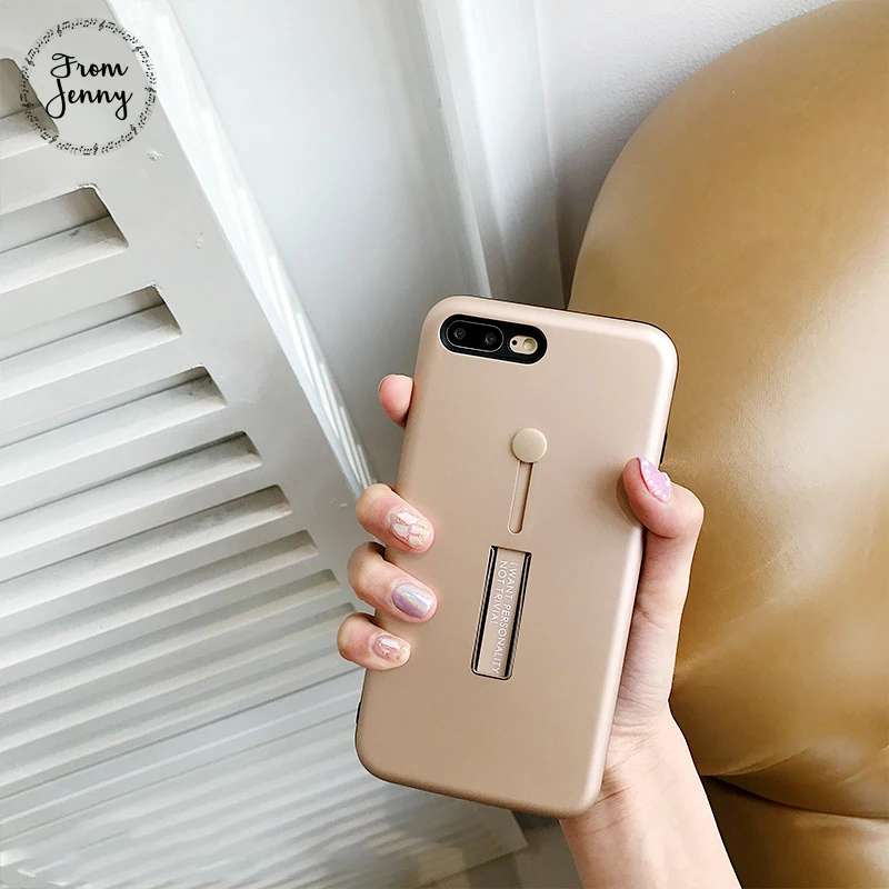 Однотонный чехол с кольцом-держателем для iphone 7 s 6 plus 6s золотистый серебристый |